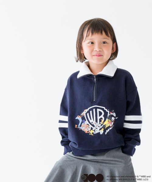 LOWRYS FARM（ローリーズファーム）の「WB100 HEROES UNITE　 975194（スウェット・キッズ・ホワイト/ネイビー・110cm/120cm/130cm/140cm/150cm）」の2枚目の写真