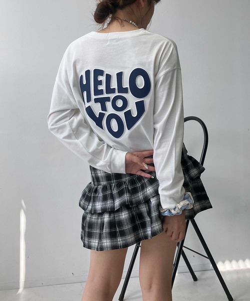 AS KNOW AS plus（アズノゥアズプラス）の「☆ハートモチーフアソートロンT（Tシャツ/カットソー・レディース・ブラック系/ホワイト系/ホワイト系1/グリーン系1/アイボリー系2/グレー系その他2/ホワイト系その他2/ネイビー系2・FREE）」の2枚目の写真