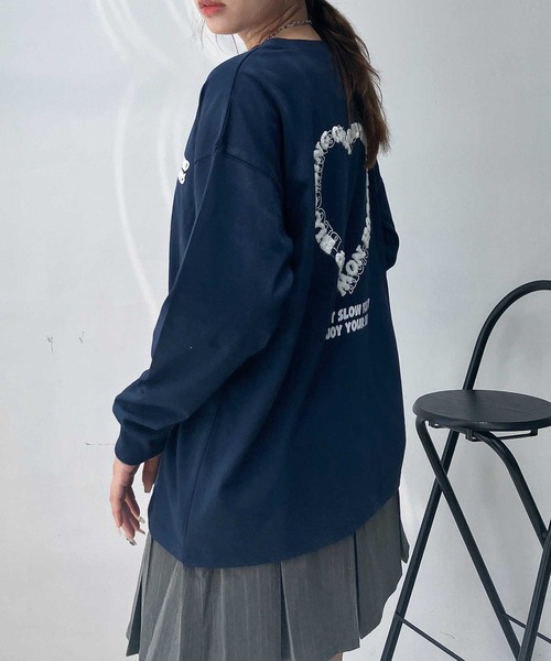 AS KNOW AS plus（アズノゥアズプラス）の「☆ハートモチーフアソートロンT（Tシャツ/カットソー・レディース・ブラック系/ホワイト系/ホワイト系1/グリーン系1/アイボリー系2/グレー系その他2/ホワイト系その他2/ネイビー系2・FREE）」の11枚目の写真