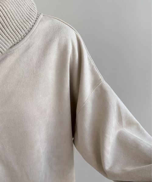 EPIMI E'PIMMY（エピミエピミー）の「スエードポンチハーフジッププルオーバー（Tシャツ/カットソー・レディース・アイボリー/モカ/チャコールグレー・MEDIUM）」の13枚目の写真