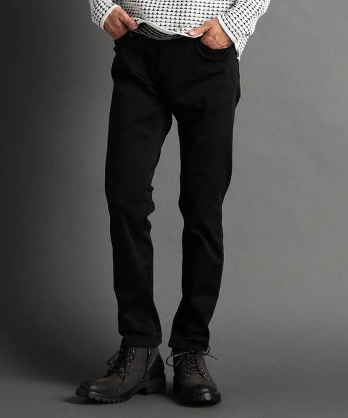 HIDEAWAYS NICOLE（ハイダウェイニコル）の「ヨコクロサテンストレッチ裏起毛パンツ（その他パンツ・メンズ・オフホワイト/ブラック/ライトグレー/チャコールグレー・LARGE/MEDIUM/SMALL/X-LARGE）」の3枚目の写真