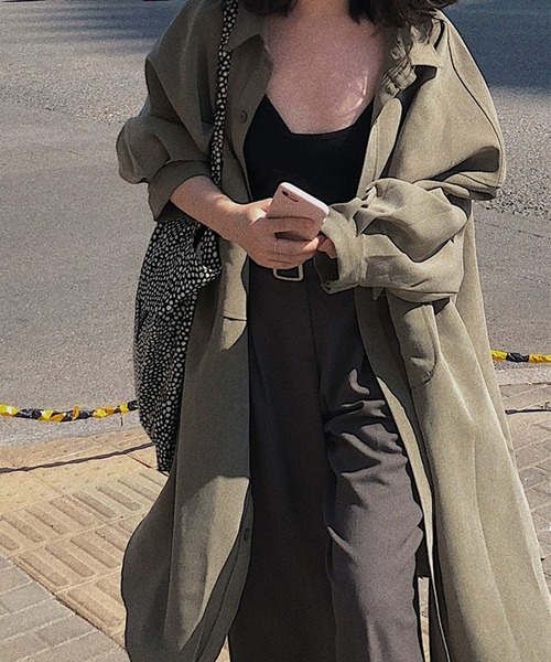 VitaFelice（ヴィータフェリーチェ）の「オーバーサイズ ルーズシャツ（その他アウター・レディース・カーキ/ブラック・FREE）」の3枚目の写真