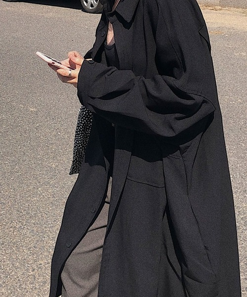 VitaFelice（ヴィータフェリーチェ）の「オーバーサイズ ルーズシャツ（その他アウター・レディース・カーキ/ブラック・FREE）」の13枚目の写真