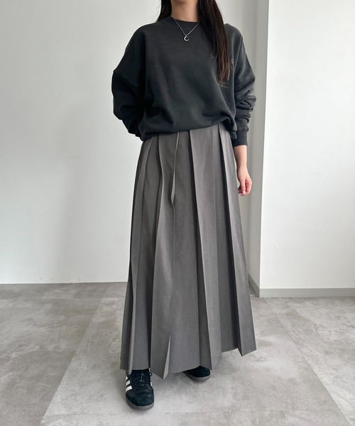 ダークグレー プリーツマキシスカート セール】プリーツマキシスカート【ZOZOTOWN限定アイテム】（スカート