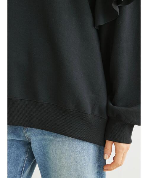 Sugar spoon（シュガースプーン）の「・SUGAR　SPOON　ラッフルショルダースウェット（スウェット・レディース・ブラック/アイボリー/チャコールグレー/ネイビー・FREE）」の14枚目の写真