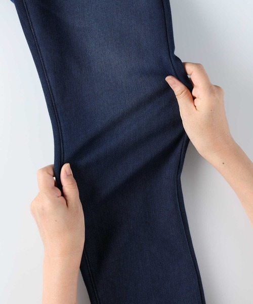 BACK NUMBER（バックナンバー）の「【BACK NUMBER】【エクストラサーモ】レギンスタイトストレートパンツ（デニムパンツ・レディース・ブラック/ダークインディゴブルー/ノンウォッシュ・L/XS/M/XL/S）」の5枚目の写真