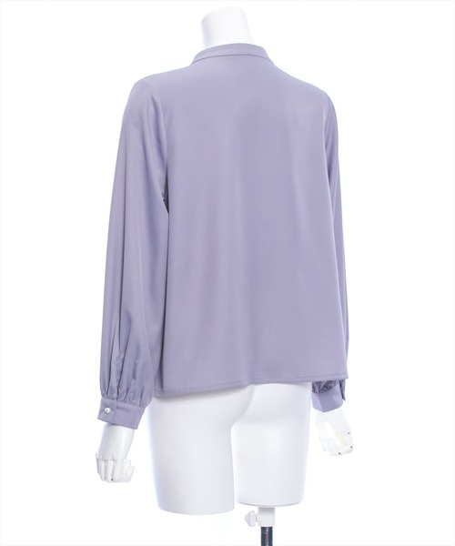 clear（クリア）の「ドレープスカーフブラウス(スカーフ取り外し可)≪2024SS≫（シャツ/ブラウス・レディース・ブルーグレー/ブラック/オフホワイト・F）」の7枚目の写真