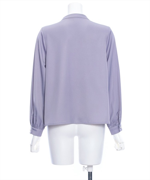 clear（クリア）の「ドレープスカーフブラウス(スカーフ取り外し可)≪2024SS≫（シャツ/ブラウス・レディース・ブルーグレー/ブラック/オフホワイト・F）」の8枚目の写真