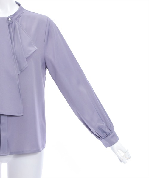 clear（クリア）の「ドレープスカーフブラウス(スカーフ取り外し可)≪2024SS≫（シャツ/ブラウス・レディース・ブルーグレー/ブラック/オフホワイト・F）」の10枚目の写真