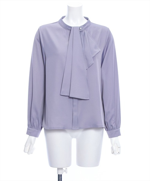 clear（クリア）の「ドレープスカーフブラウス(スカーフ取り外し可)≪2024SS≫（シャツ/ブラウス・レディース・ブルーグレー/ブラック/オフホワイト・F）」の20枚目の写真