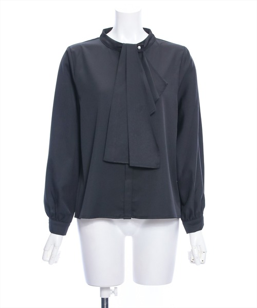 clear（クリア）の「ドレープスカーフブラウス(スカーフ取り外し可)≪2024SS≫（シャツ/ブラウス・レディース・ブルーグレー/ブラック/オフホワイト・F）」の17枚目の写真