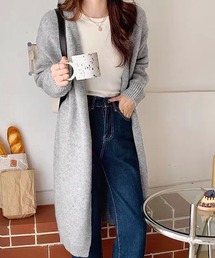 ロングニットカーディガン