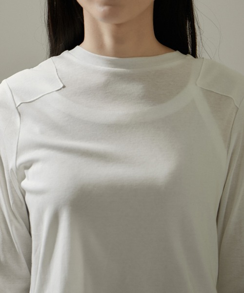 AMERICANA（アメリカーナ）の「[24SS]【Americana for SALON】別注シアーロンT＆キャミソールセットアップ（Tシャツ/カットソー・レディース・ラベンダー/チャコールグレー/ホワイト・FREE）」の17枚目の写真