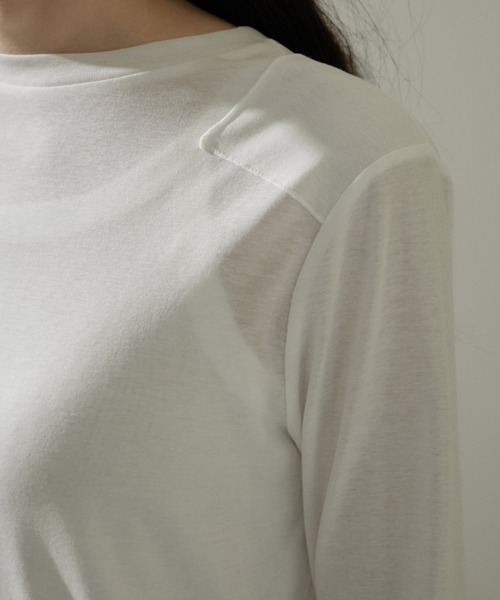 AMERICANA（アメリカーナ）の「[24SS]【Americana for SALON】別注シアーロンT＆キャミソールセットアップ（Tシャツ/カットソー・レディース・ラベンダー/チャコールグレー/ホワイト・FREE）」の18枚目の写真