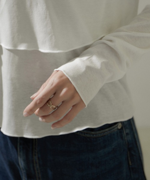 AMERICANA（アメリカーナ）の「[24SS]【Americana for SALON】別注シアーロンT＆キャミソールセットアップ（Tシャツ/カットソー・レディース・ラベンダー/チャコールグレー/ホワイト・FREE）」の19枚目の写真