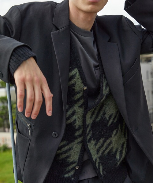 NUMBER (N)INE(ナンバーナイン)の「NUMBER (N)INE/ナンバーナイン W/P TWILL LAPEL 1B JACKET(テーラードジャケット・メンズ・ブラック/オリーブ・2/3/4)」の4枚目の写真