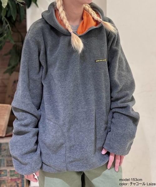 GREEN BOWL（グリーンボウル）の「【日本製】グリーンボウル【GREEN BOWL】Fleece Parka（パーカー・メンズ・サンドベージュ/カーキ/チャコールグレー・M/L）」の2枚目の写真