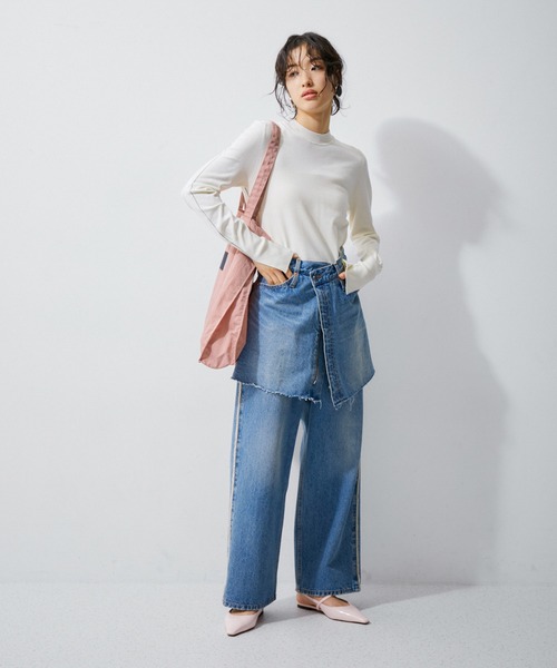 ADAM ET ROPE'（アダムエロペ）の「【サステナブル】ロゴプリントトートバッグ（トートバッグ・レディース・チャコールグレー/ベージュ/サックスブルー/ピンク・FREE）」の8枚目の写真