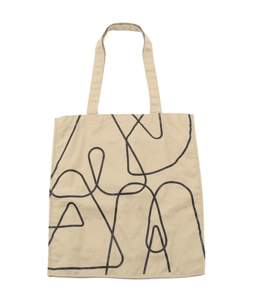 ADAM ET ROPE'（アダムエロペ）の「【サステナブル】ロゴプリントトートバッグ（トートバッグ・レディース・チャコールグレー/ベージュ/サックスブルー/ピンク・FREE）」の14枚目の写真