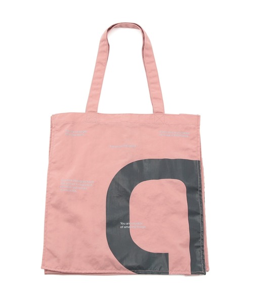 ADAM ET ROPE'（アダムエロペ）の「【サステナブル】ロゴプリントトートバッグ（トートバッグ・レディース・チャコールグレー/ベージュ/サックスブルー/ピンク・FREE）」の19枚目の写真