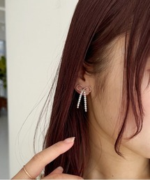 Heather | パールリボンピアス　100514(ピアス（両耳用）)
