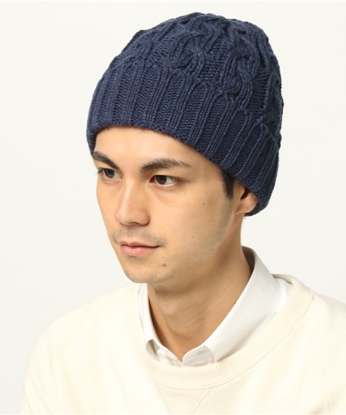 SENSE OF PLACE by URBAN RESEARCH（センスオブプレイスバイアーバンリサーチ）の「-A-メランジケーブルニットワッチ（ニットキャップ/ビーニー・メンズ・オフホワイト/ネイビー/ブラック・FREE）」の6枚目の写真
