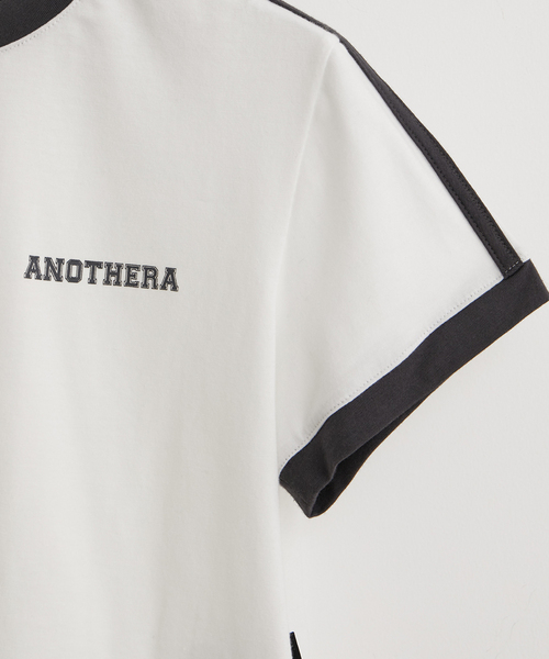 Anothera（アナザーエー）の「【ANOTHERA】リンガーチビTシャツ（Tシャツ/カットソー・レディース・ホワイト/サックスブルー/ベージュ・FREE）」の8枚目の写真