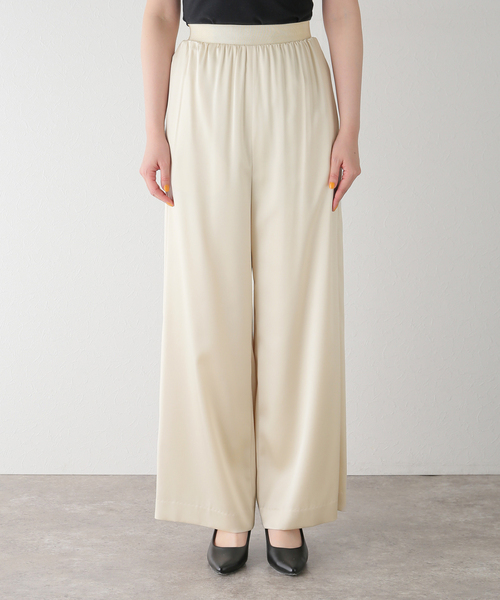 AP STUDIO（エーピーストゥディオ）の「トリアセサテンイージーパンツ（スラックス・レディース・アイボリー・36/38）」の8枚目の写真