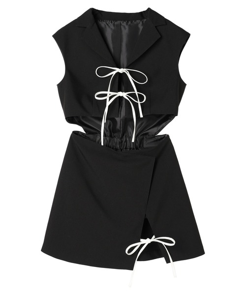 人気激安 Mini dress ribbon（ワンピース）｜DURAS（デュラス）の with ワンピース