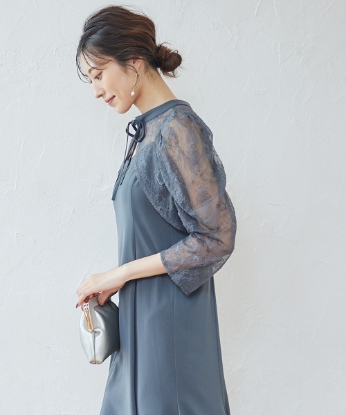 12Twelve Agenda（トゥエルブ　アジェンダ）の「【組み合わせ自由】【結婚式】前後2wayギャザースリーブボレロブラウス（カーディガン/ボレロ・レディース・ブラウン/カーキ/ネイビー・M/L）」の6枚目の写真