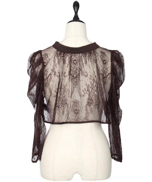 12Twelve Agenda（トゥエルブ　アジェンダ）の「【組み合わせ自由】【結婚式】前後2wayギャザースリーブボレロブラウス（カーディガン/ボレロ・レディース・ブラウン/カーキ/ネイビー・M/L）」の16枚目の写真