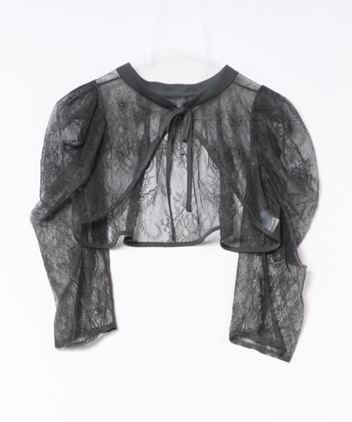 12Twelve Agenda（トゥエルブ　アジェンダ）の「【組み合わせ自由】【結婚式】前後2wayギャザースリーブボレロブラウス（カーディガン/ボレロ・レディース・ブラウン/カーキ/ネイビー・M/L）」の14枚目の写真