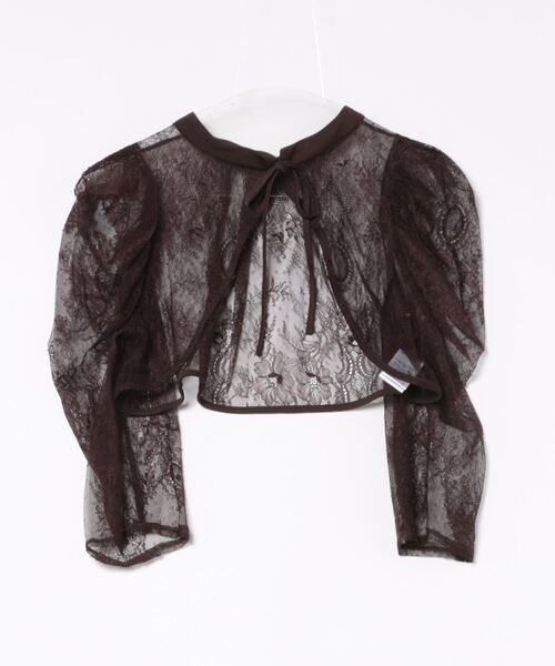 12Twelve Agenda（トゥエルブ　アジェンダ）の「【組み合わせ自由】【結婚式】前後2wayギャザースリーブボレロブラウス（カーディガン/ボレロ・レディース・ブラウン/カーキ/ネイビー・M/L）」の17枚目の写真