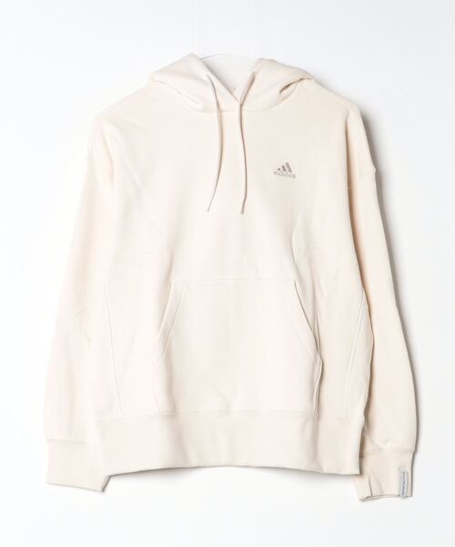 adidas（アディダス）の「アディダス adidas W ESS+ SL スウェットフーディ（スウェット・レディース・ライトベージュ/ブラック・XL/S/M/L）」の2枚目の写真