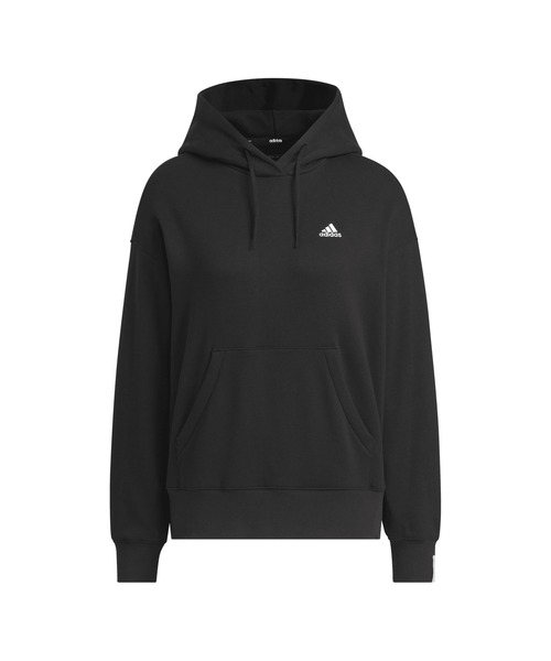 adidas（アディダス）の「アディダス adidas W ESS+ SL スウェットフーディ（スウェット・レディース・ライトベージュ/ブラック・XL/S/M/L）」の6枚目の写真