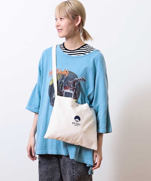 BEAMS JAPAN(ビームス ジャパン)の「ビームス ジャパン ロゴ サコッシュ(ショルダーバッグ・メンズ・オフホワイト/ネイビー/ホワイト系その他5・ONE SIZE)」の4枚目の写真