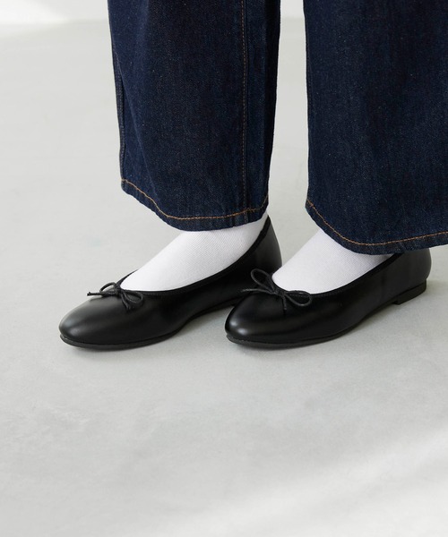 menue（メヌエ）の「レイン バレエシューズ（レインシューズ・レディース・ブラック系/ブラウン系/ブラック・23.0cm/22.5cm/22.0cm/21.5cm/26.0cm/25.5cm/25.0cm/24.5cm/24.0cm/23.5cm）」の2枚目の写真