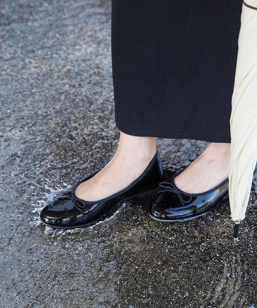menue（メヌエ）の「レイン バレエシューズ（レインシューズ・レディース・ブラック系/ブラウン系/ブラック・23.0cm/22.5cm/22.0cm/21.5cm/26.0cm/25.5cm/25.0cm/24.5cm/24.0cm/23.5cm）」の4枚目の写真