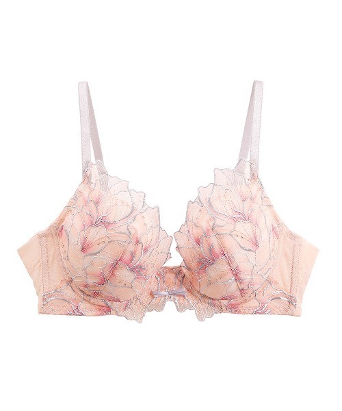 mignon la vie a duex（ミニヨン ラヴィアドゥ）の「【Le petale/ルペタル】ブラジャー 単品（ブラジャー・レディース・ピンク/ライトグリーン/ダークネイビー・B70/B75/B80/C65/C70/C75/C80/D65/D70/D75/D80/E65/E70/E75/F65/F70/F75）」の2枚目の写真