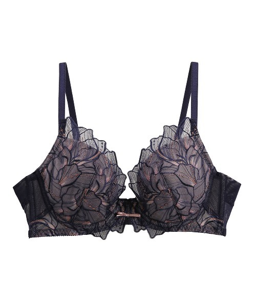 mignon la vie a duex（ミニヨン ラヴィアドゥ）の「【Le petale/ルペタル】ブラジャー 単品（ブラジャー・レディース・ピンク/ライトグリーン/ダークネイビー・B70/B75/B80/C65/C70/C75/C80/D65/D70/D75/D80/E65/E70/E75/F65/F70/F75）」の9枚目の写真