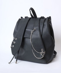 Salong hameu | PSYCHO NATION（サイコネーション）うさ耳チェーン使いフェイクレザー リュックサック/バックパック/#サブカル系ファッション(バックパック/リュック)