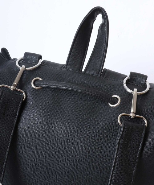 Salong hameu（サロン ハミュー）の「PSYCHO NATION（サイコネーション）うさ耳チェーン使いフェイクレザー リュックサック/バックパック/#サブカル系ファッション（バックパック/リュック・レディース・ブラック/サックスブルー・FREE）」の13枚目の写真