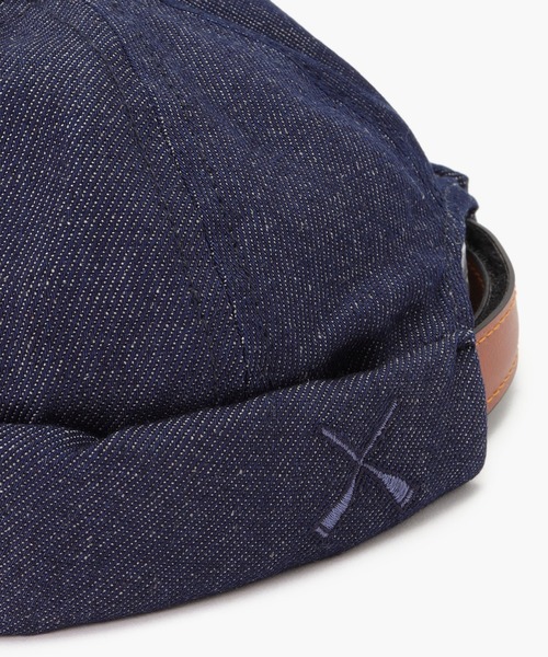BETON CIRE(べトンシレ)の「MIKI/ミキ ヘンプデニム (UNISEX)(ニットキャップ/ビーニー・メンズ・ブルー・S/M/L/XL)」の6枚目の写真