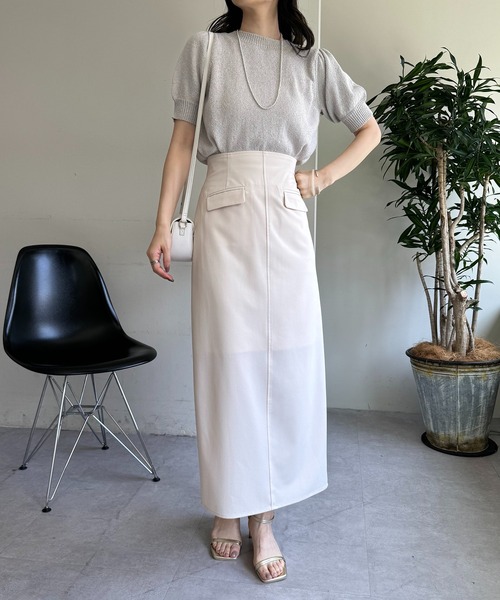 one after another NICE CLAUP（ワンアフターアナザーナイスクラップ）の「チュールビスチェセットカーディガン（アンサンブル・レディース・ライトグレー/ピンク/ブラック/オフホワイト・FREE）」の21枚目の写真