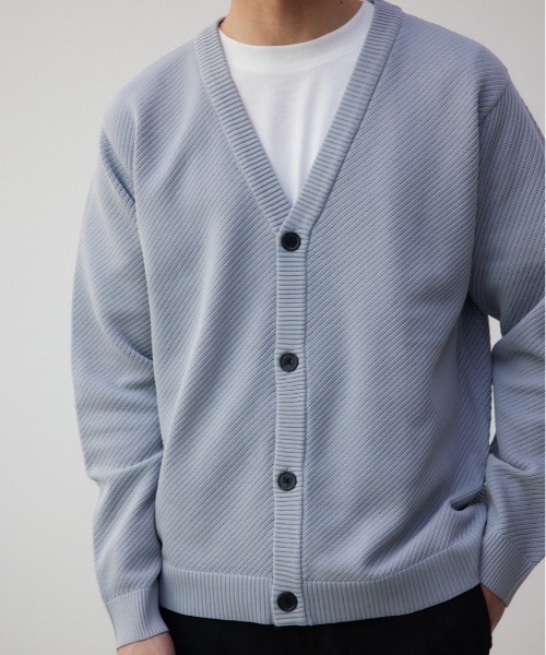 AZUL by moussy（アズールバイマウジー）の「レイヤードセットカーディガン（カーディガン/ボレロ・メンズ・ライトグレー/ブラック/ブルー/グリーン・FREE）」の4枚目の写真