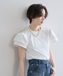 フリルスリーブTシャツ