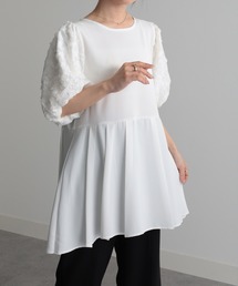 RANAN（ラナン）の「ひんやり！袖異素材タックデザインチュニッ（その他トップス）」