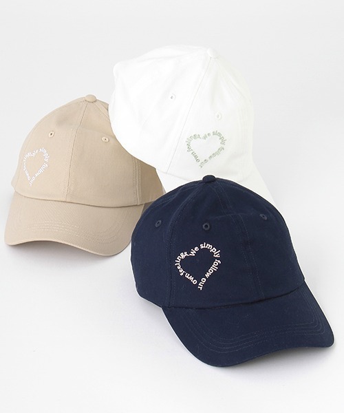 LOVETOXIC（ラブトキシック）の「ハート刺しゅうキャップ（キャップ・キッズ・ベージュ/ホワイト/ネイビー・FREE）」の7枚目の写真
