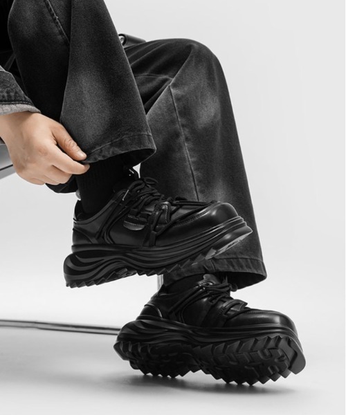 『.KOM/ドットケーオーエム』スクエアトゥーボリュームシューズ【Y】【CN】(スニーカー)|.KOM(ドットコム)