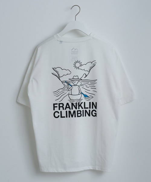 Franklin Climbing（フランクリンクライミング）の「【Franklin Climbing】カヌーバックロゴプリントテック半袖Tee（Tシャツ/カットソー・メンズ・ホワイト/ブラック/オレンジ/ライトグレー・MEDIUM/X-LARGE/LARGE）」の7枚目の写真